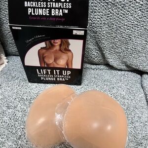 Nude Backless Strapless Plunge Bra